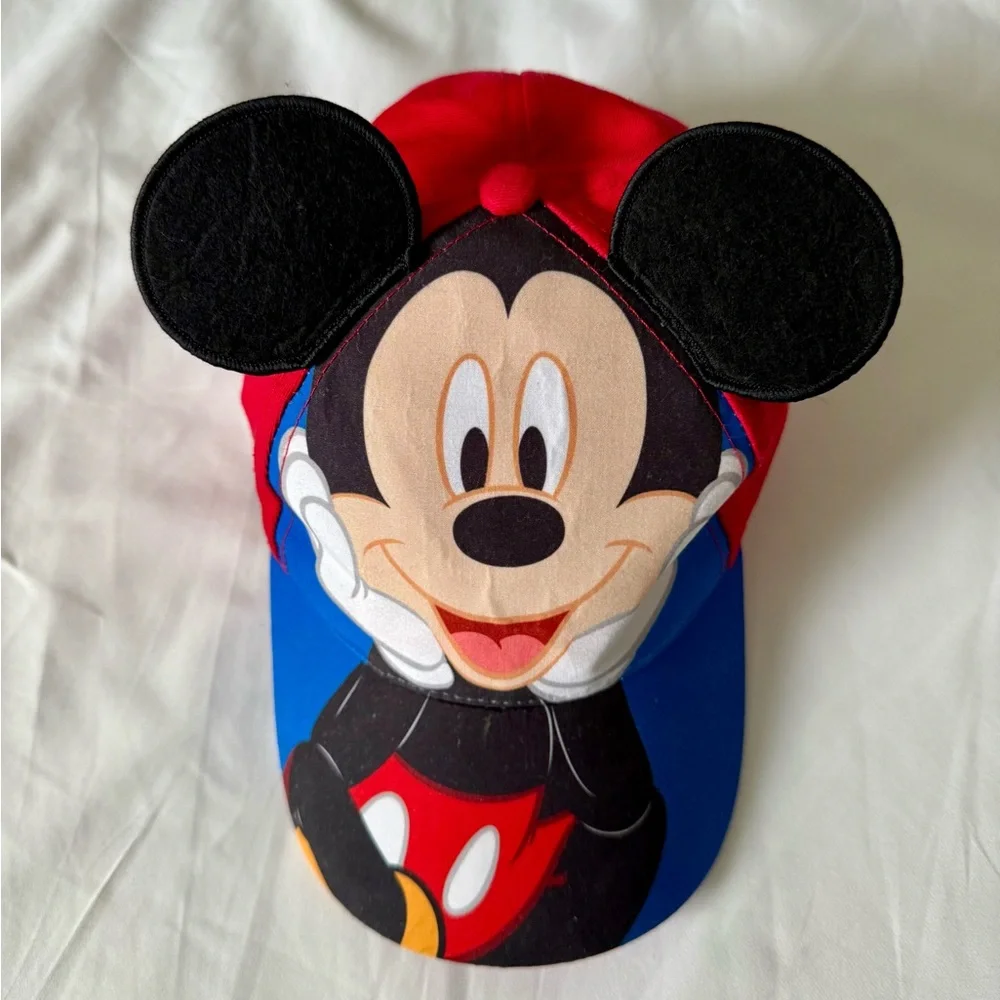 Mickey Mouse Red and Blue Cap With Micky Ears